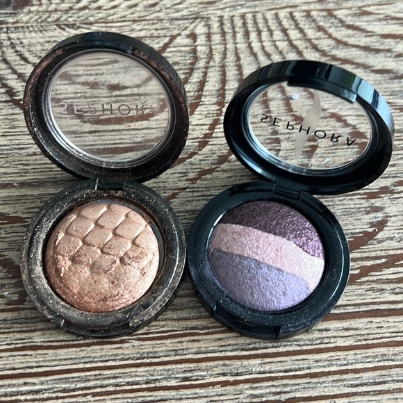 Sephora bundle of 2 eyeshadows: dusk till dawn moon & outrageous prisma chrome - Picture 1 of 3